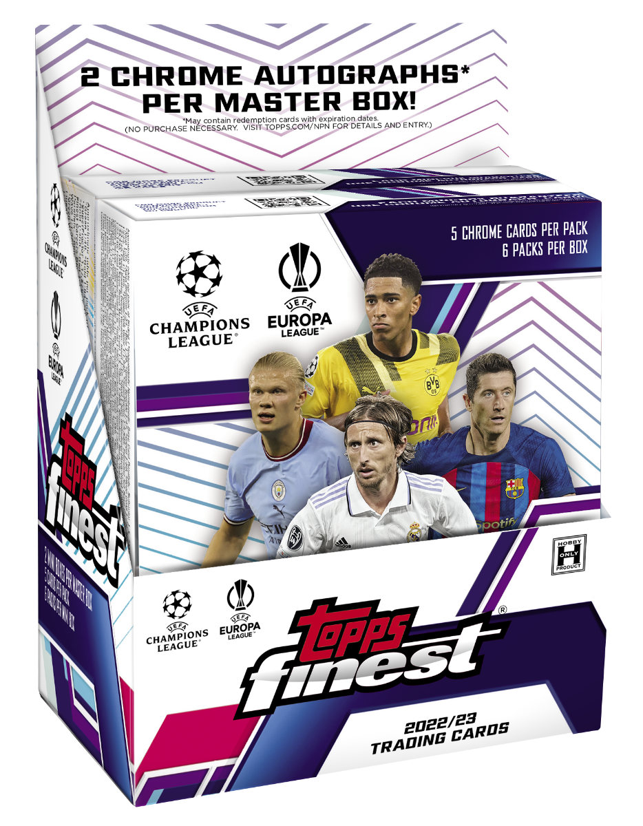 Topps Finest UEFA Club Competition Soccer 2022-23 Hobby Box