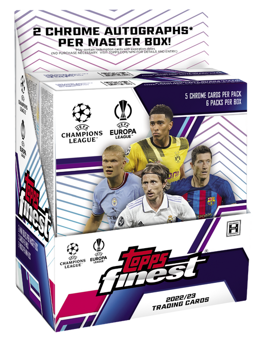 Topps Finest UEFA Club Competition Soccer 2022-23 Hobby Box