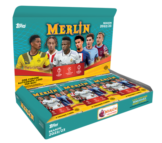 Topps UEFA Club Competitions Merlin Chrome Soccer 2022/23 Hobby Box